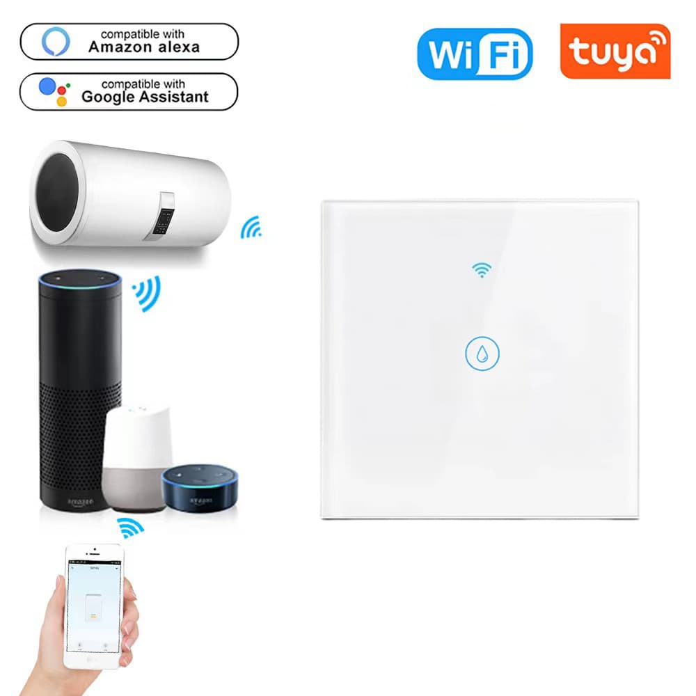 Tuya wifi smart touch switch water heater air conditioner WiFi voice control European standard 40A high power hot water