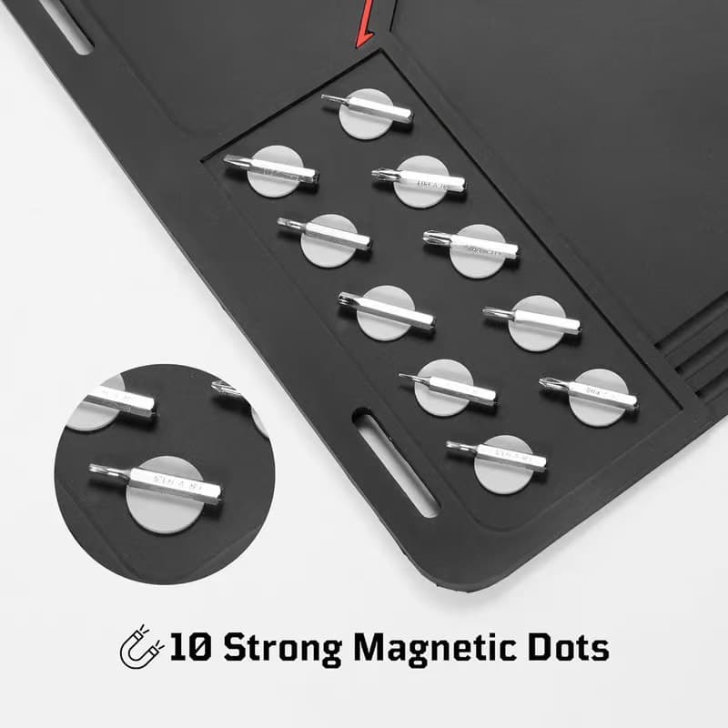 Cross-Border New Product Cleaning Mat with Magnetic Dots Anti-Slip Oil-Resistant Special Cleaning Mat Pad Tool