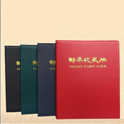 Leather-sewn stamp album, stamp collection, large-capacity stamp album, loose-leaf collection, empty album collection, protection album