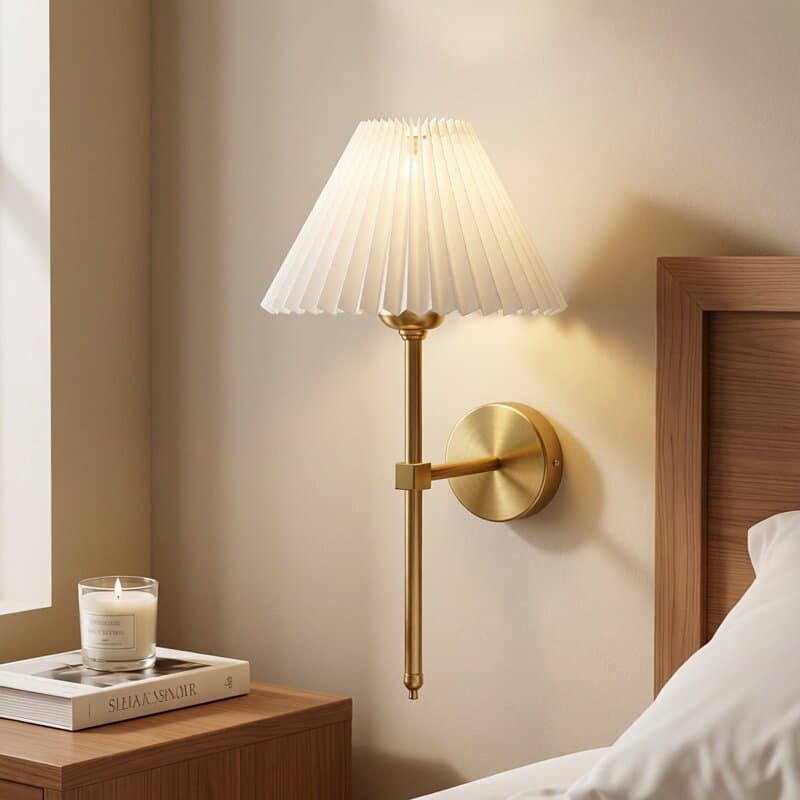 Cross-border simple bedroom bedside fabric rechargeable wall lamp wall lamp without wiring indoor living room hotel led atmosphere light