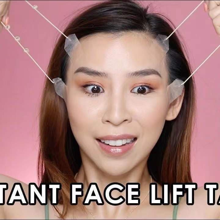 V-Shape Face Lift Invisible Tape, Non-Reflective, Face Lifting & Tightening, for Makeup Use