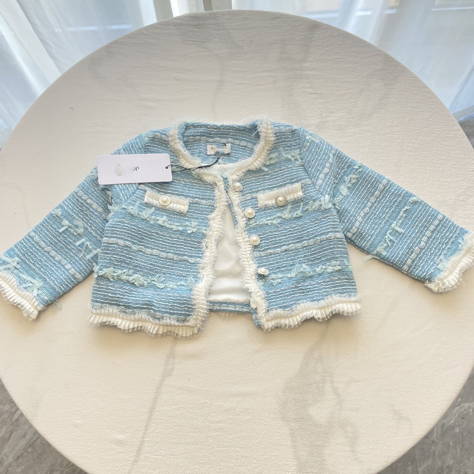 Girls Chanel Style Coat Autumn/Winter 2024 New Little Girl Clothes Fall Trendy Fashion Kids Wear