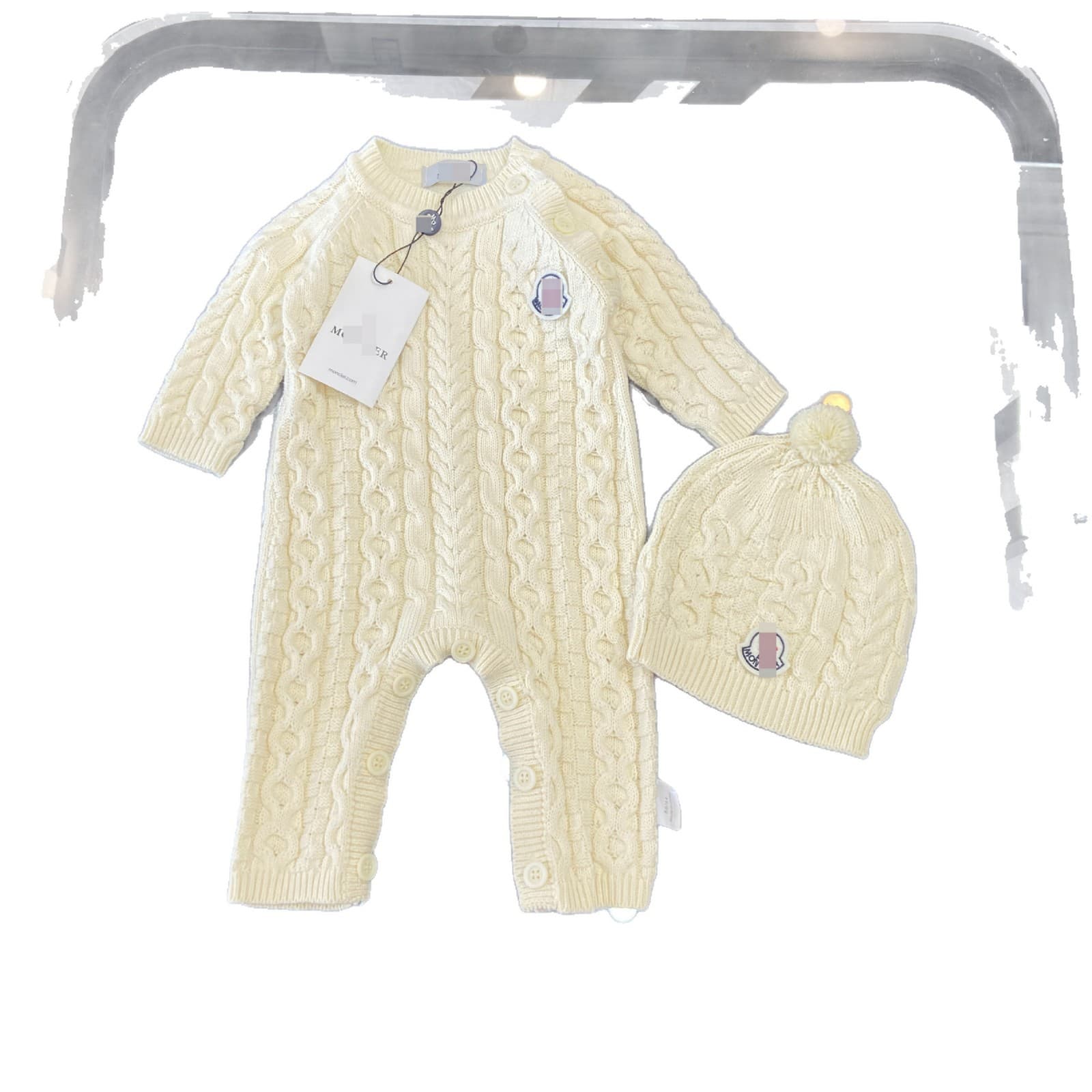 Baby Sweater Romper for Fall/Winter, Cable Knit Thermal Infant Crawling Outfit, Long-Sleeve Onesie for Boys and Girls