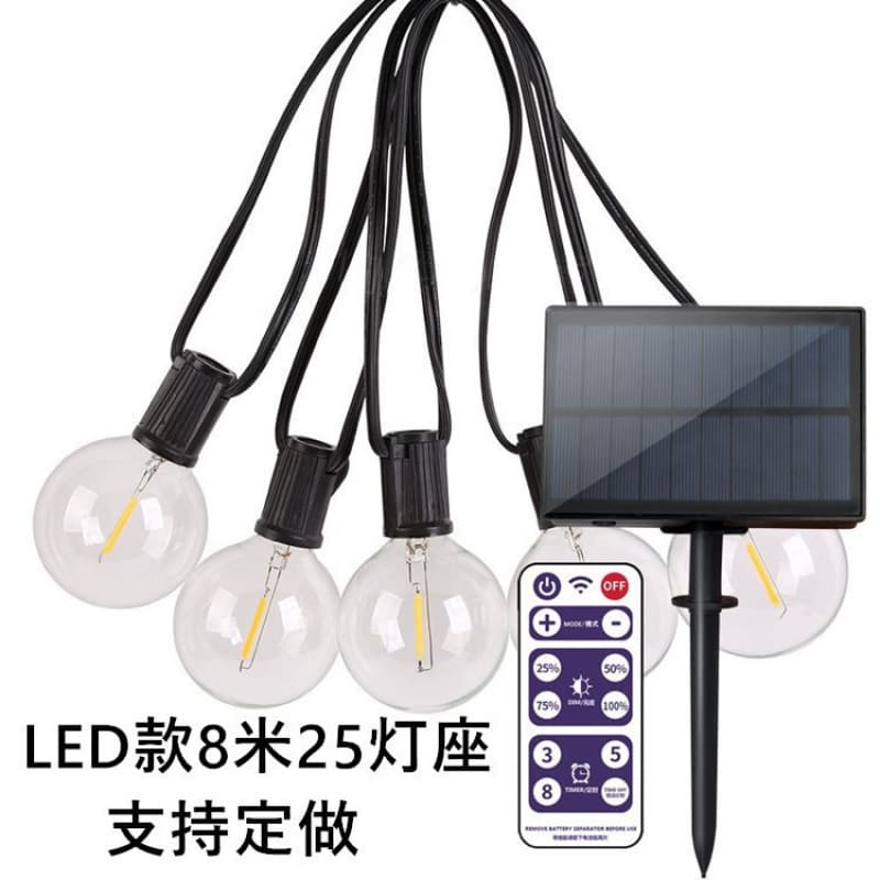 Amazon Best Selling G40 Outdoor Patio Decoration LED String Lights Holiday Retro G40 Solar String Lights