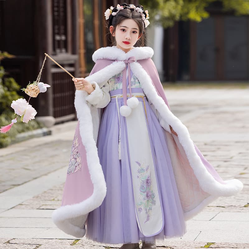 Hanfu Girl's Autumn/Winter Children's Ancient-style 2025 New Chinese-style Tang Suit Girl Thickened Winter Ancient-style Dress
