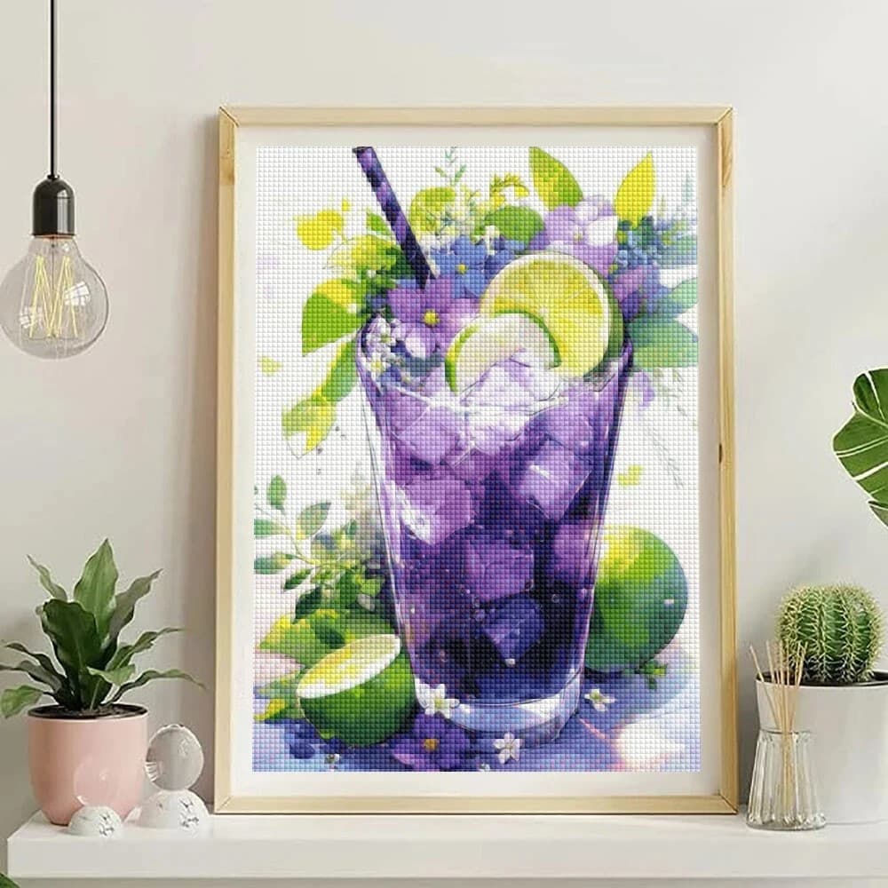 Diamond Painting DIY Fruit Cup Embroidery Cross Stitch Full Embroidery Set Home Decoration Gift Fruit Cup Diamond Painting