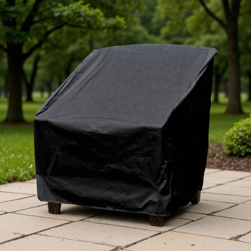 Factory direct sales of outdoor 210D Oxford cloth chair covers, waterproof, sun-proof, and dustproof furniture chair covers for gardens and outdoor use.