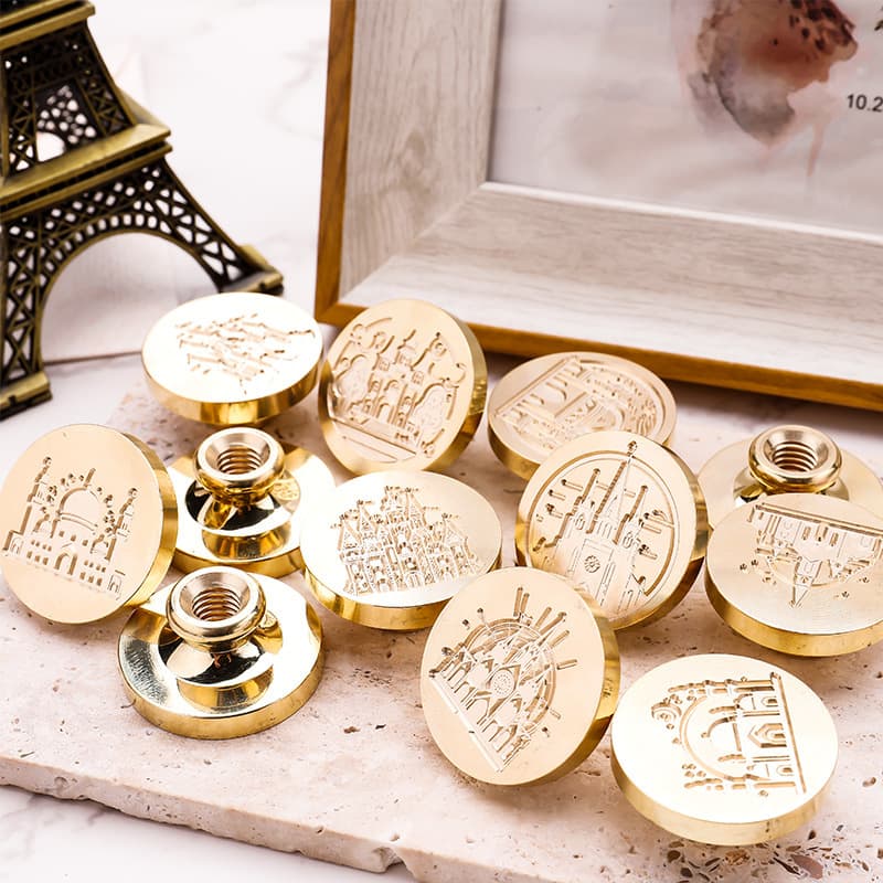 Custom Wax Seal Logo Stamp Head, Irregular Embossed Brass Wax Seal Head, Full Set Wholesale