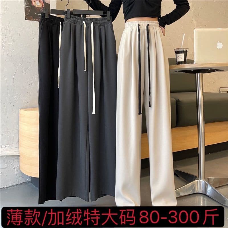 Corduroy Pants for Women, Fleece-Lined and Thickened, Plus Size, Loose Straight-Leg Trousers, Autumn and Winter Fashion Casual Pants