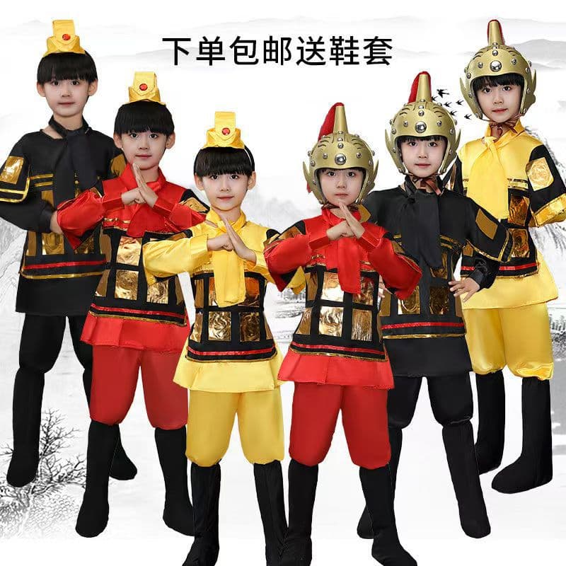 Ancient soldier costumes for men and women, general armor, ancient costumes, costumes, terracotta warriors and horses, opera Mulan performance