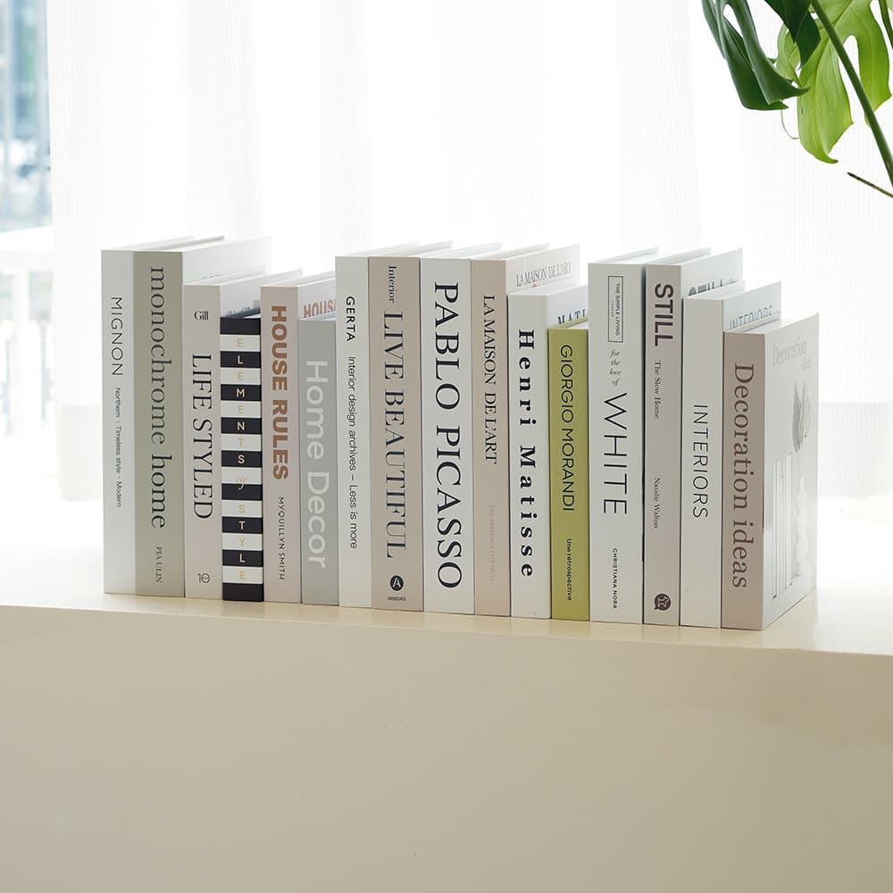 Showroom Fake Book Ornaments, Modern Showroom Decorations, Home Decor Books, Props Books, English Simulation Books