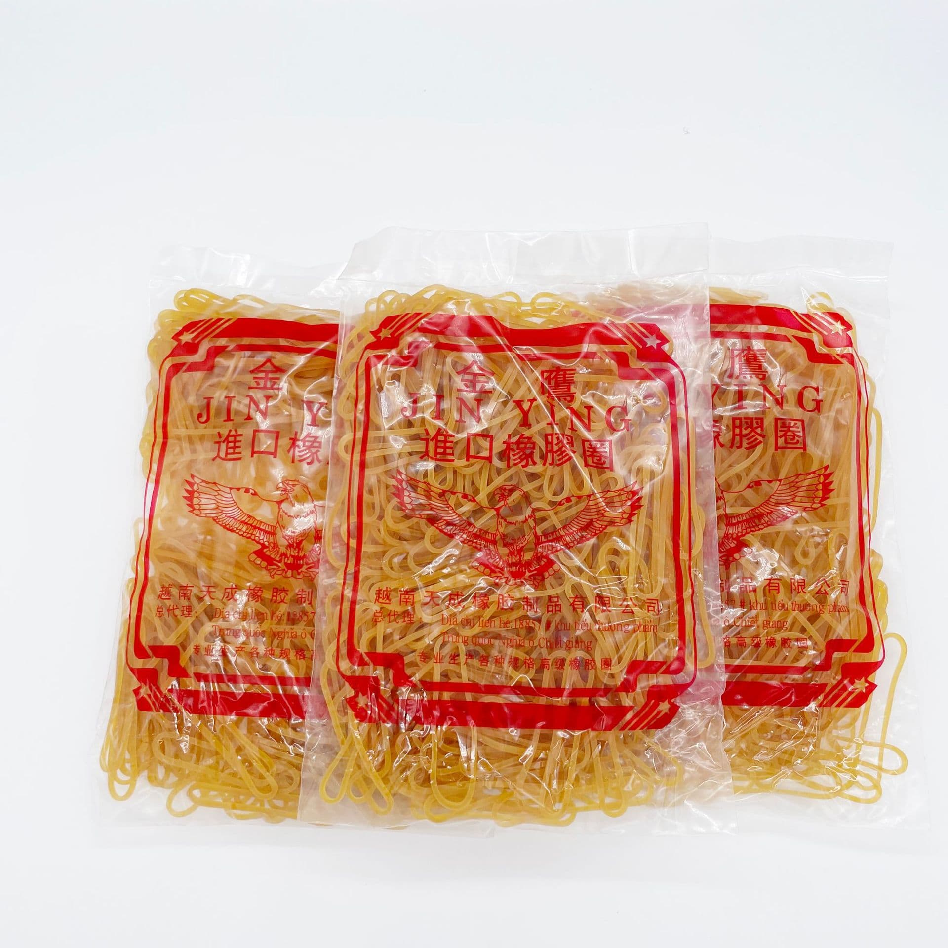 Hot-selling 100g Bagged Yueyi Golden Character Rubber Bands for Office, Education, Bank Use, High Elasticity and Durability for Tying Money and Vegetables