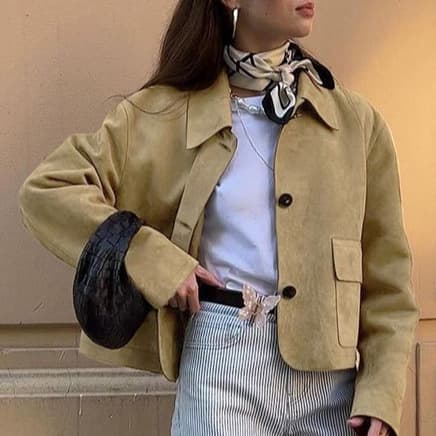 Cross-border Women's Autumn/Winter Hot Style Retro Suede Trench Coat Ladies Jacket European and American Export Solid Color Fashion Jacket