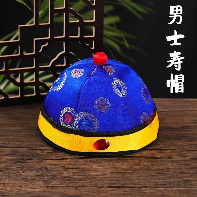 Burial Hat Soft Skullcap Burial Hat Men and Women Funeral Supplies Rayon Soft Watermelon Cap Elderly Funeral Burial Manufacturer Wholesale