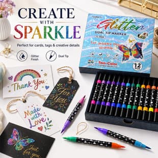 Hot Selling Dual-Head Dual-Color Glitter Marker Pens for DIY Journaling, Drawing, Graffiti, High Appearance Glitter Pens Wholesale