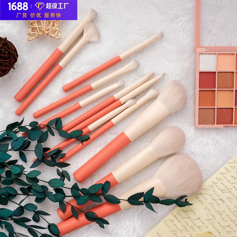 Cross-border holiday series 12-piece makeup brush set, complete set of loose powder brush, eye shadow foundation, soft-bristled beauty tools for makeup