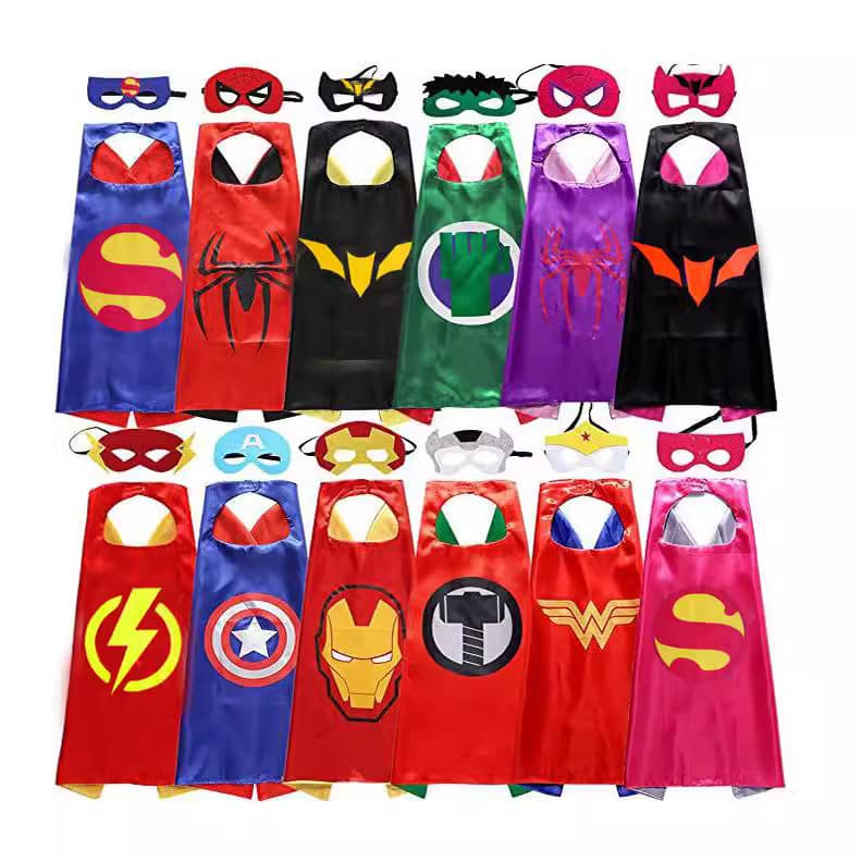 Amazon Hot - Superhero Kids Cape Spider-Man Cape Halloween Children Anime Hero Cape
