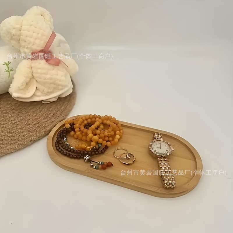 Wooden Tableware Tea Tray Serving Plate Fruit Tray Hotel Home Snack Plate Salad Jewelry Teacup Solid Wood Plate