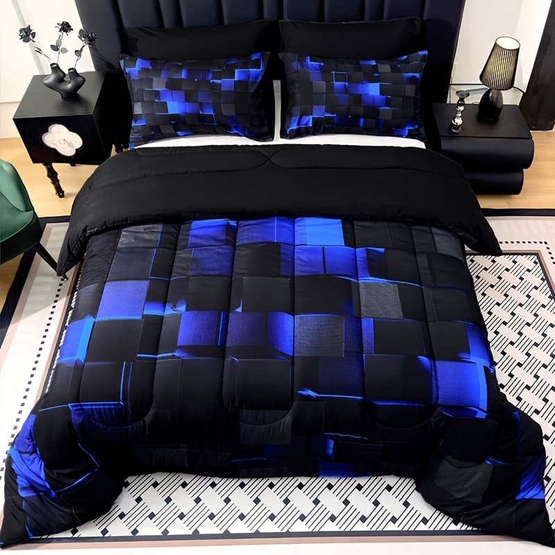 2025 New Cross-border Drop Shipping Ultra-Soft Duvet Cover 3-Piece Set Ultra-Soft Fashionable Cross-border Feel