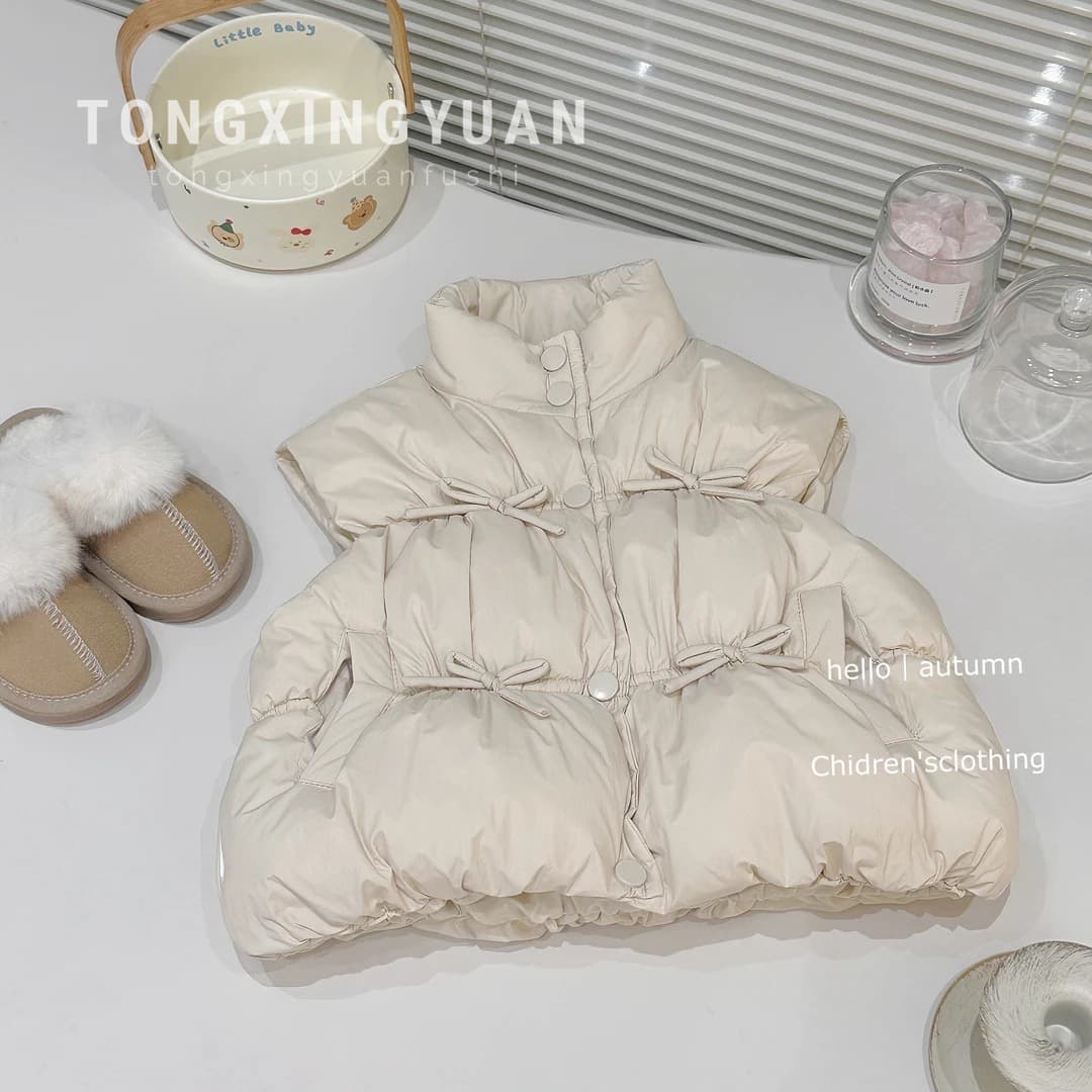 Girls Vest Autumn Winter 2025 New Fashionable Children Quilted Vest Winter Baby Warm Waistcoat