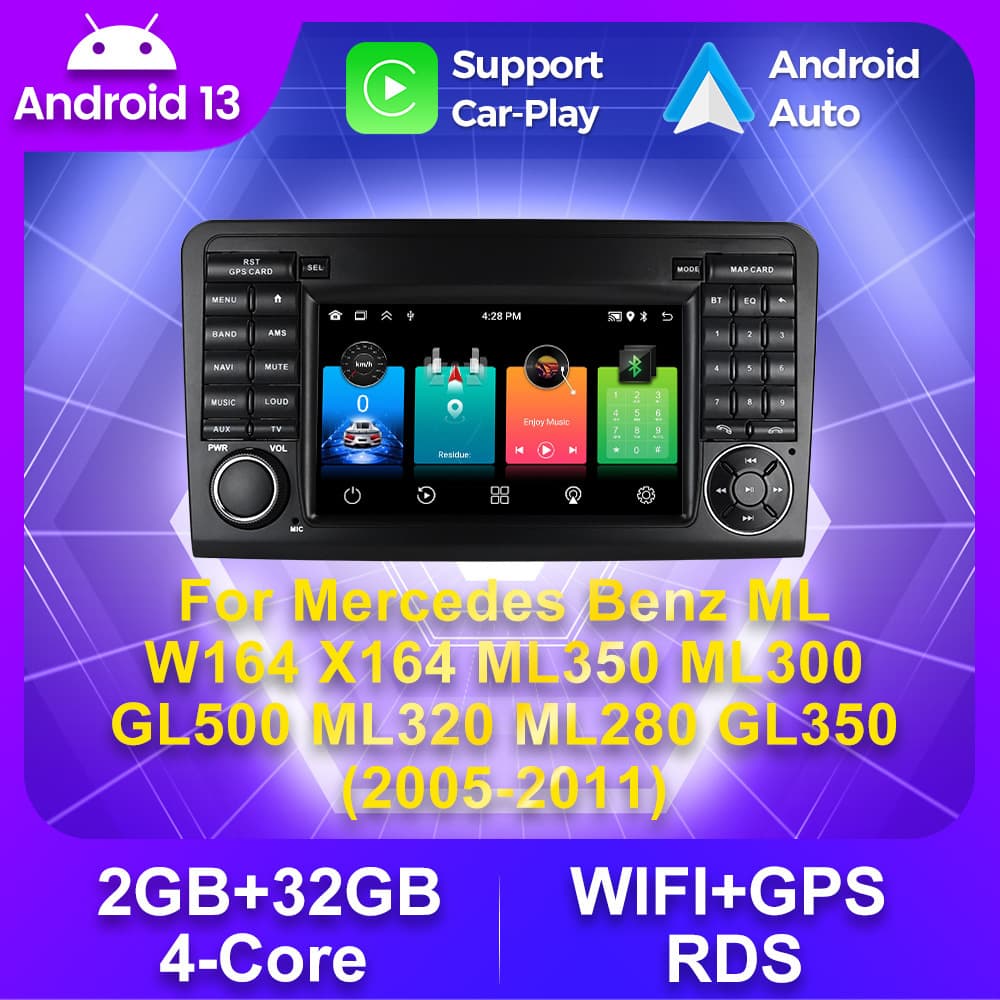 Wholesale For Mercedes Benz ML W164 X164 7-inch No-Disc Android Navigation Unit Drop Shipping
