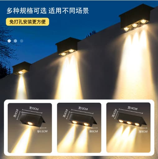 New Cross-border LED Solar Step Light Low Voltage Automatic Outdoor Door Light 7-Color Garden Light Waterproof