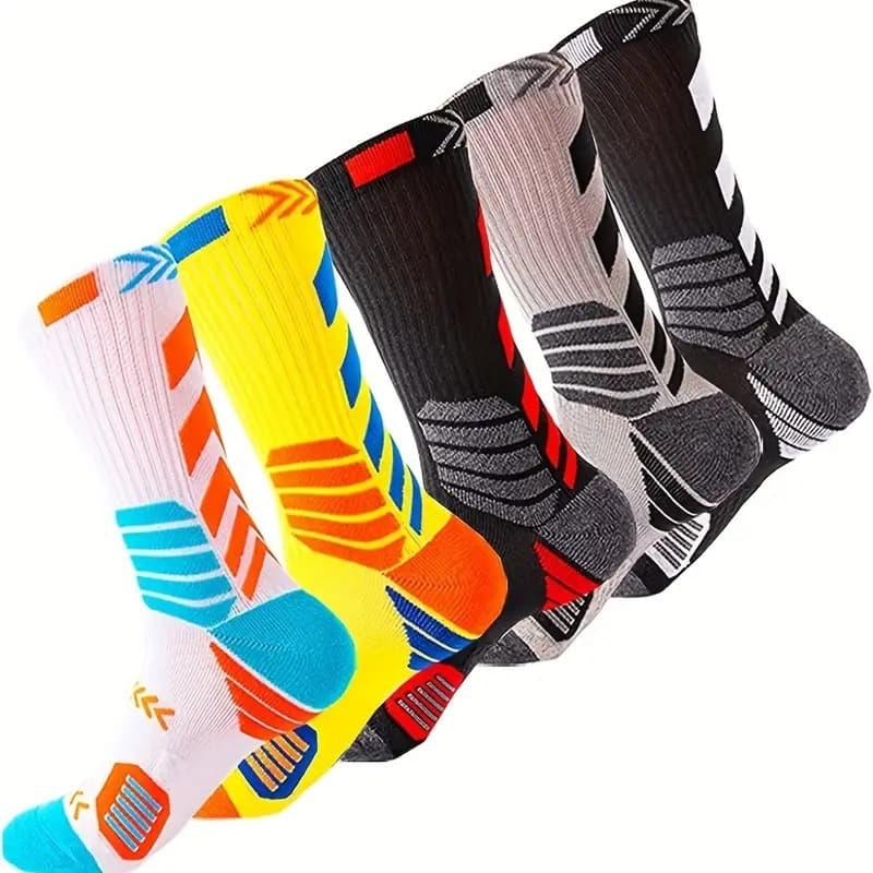 Elite Basketball Training Socks Long Tube Sports Socks Men Women Trendy Color Block Professional Athletic Socks Polyester Cotton