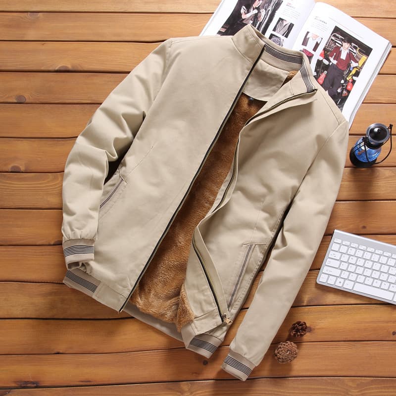 Foreign trade Vietnam autumn and winter cotton men's jackets casual loose men's jackets plus velvet thickened men's tops cross-border exclusive supply