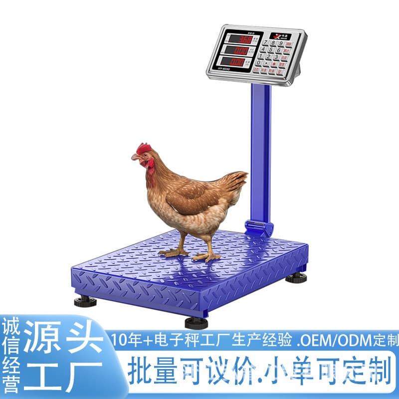 Compact 300kg Electronic Scale Commercial Kitchen Balance 200kg Weighing Grain Measurement Small Household Food Grade