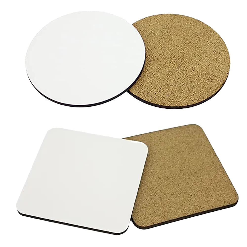 MDF Coaster Heat Transfer Sublimation Blank Cork Board Heat Transfer Blank Cork Coaster Density Board Wood Painting