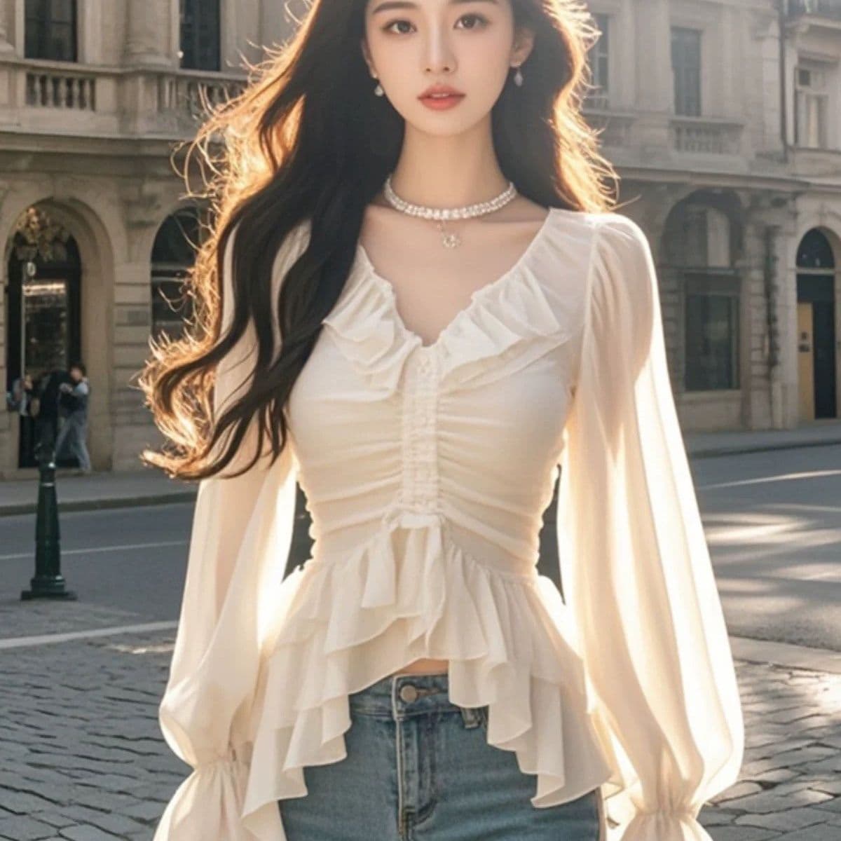 Southeast Asia 2025 Spring/Summer Women's Top Chiffon Cardigan Jacket with Camisole Dress Small Shawl Slimming Long Sleeve