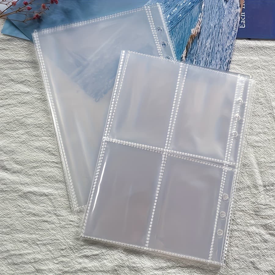 Photo Album Inserts 6 Hole Binder Pages Star Cards Game Cards Souvenirs and Accessories Photo Storage | Binders