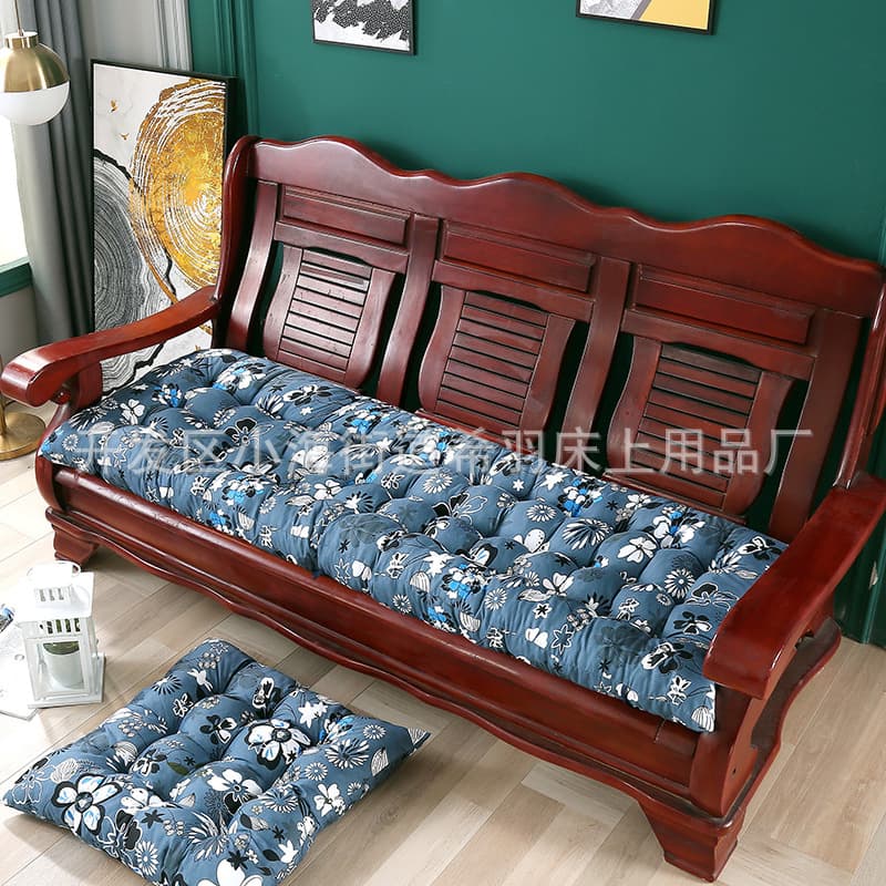 Thickened Solid Wood Sofa Cushion All Seasons Long Rectangular Pad Old Style Wooden Three-person Seat Cushion Rosewood Sofa Seat