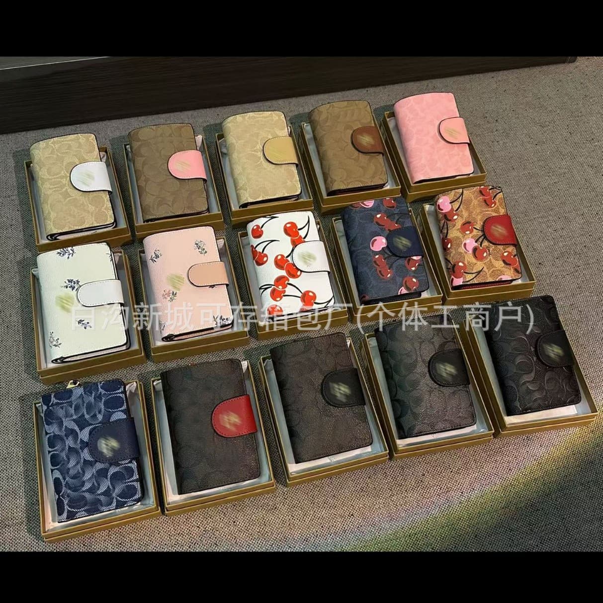 C's new cross-border women's medium-length coin purse fashionable printed multi-card slot wallet single zipper multi-functional handheld