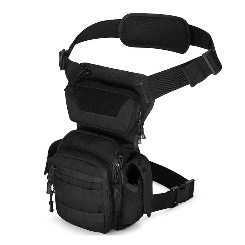 Amazon New Men's Tactical Leg Bag Quick Access Hiking Motorcycle Bike Adjustable Waistband and Legs