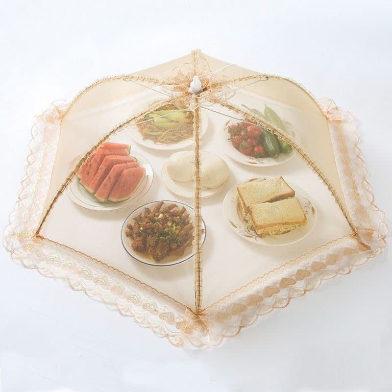 Vegetable cover, food cover, meal cover, household table cover, foldable leftover food cover, dust-proof and fly-proof, cooked food embroidery, fly-proof