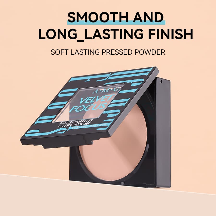 Cross-border Best-selling AMG Square Powder Foundation Multi-color Waterproof Long-lasting Concealer Brightening Non-smudging Powder