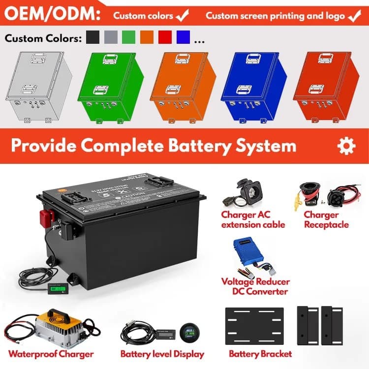 Special golf lithium battery pack kit battery specifications: 51.2V 105A 51.2V160A