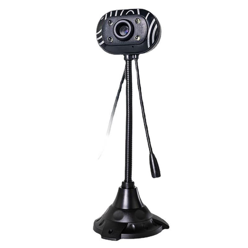Computer Webcam for Live Teaching Plug-and-Play Built-in Mic with Fill Light Online Class Exam Portrait Recognition Capture