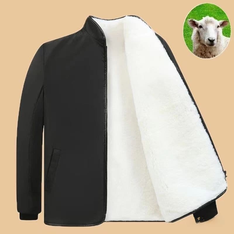 Men's and Women's Sheepskin Cotton Jacket New Autumn Winter Style Faux Sheepskin and Wool One-Piece Faux Sheepskin Top Warm Windproof Thick Custom