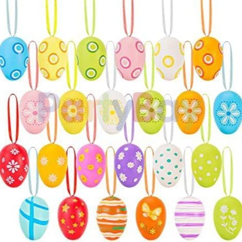 Laipai Party Decoration Patterned Painted Eggs, Cross-border New Easter Egg DIY Hand-painted Simulated Plastic Chicken