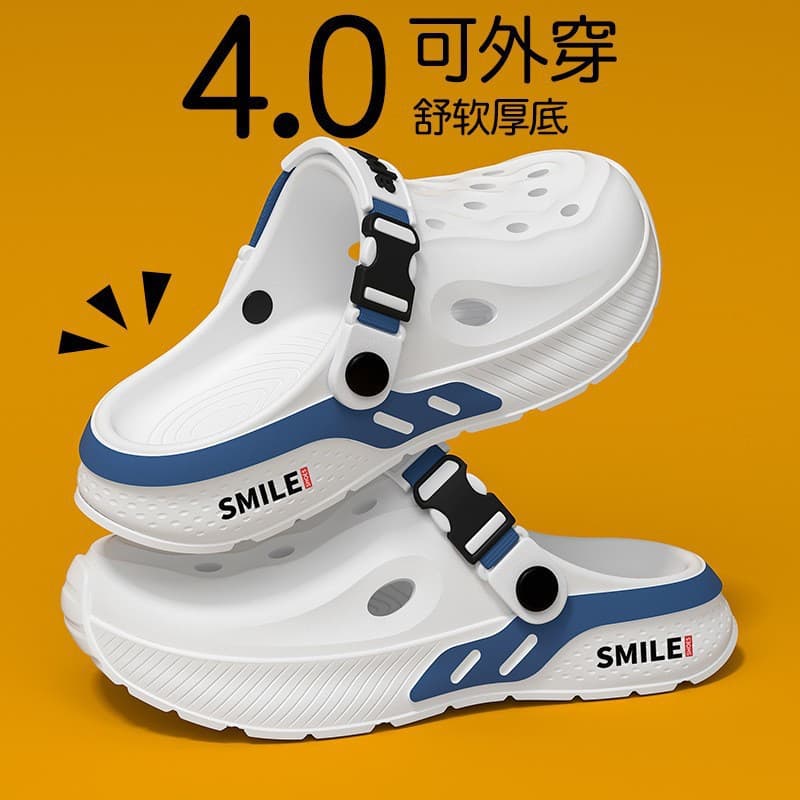 New Summer Clog Shoes with Cloud-like Feel, Thick Sole Casual Shoes for Men, Waterproof and Anti-Slip Beach Shoes