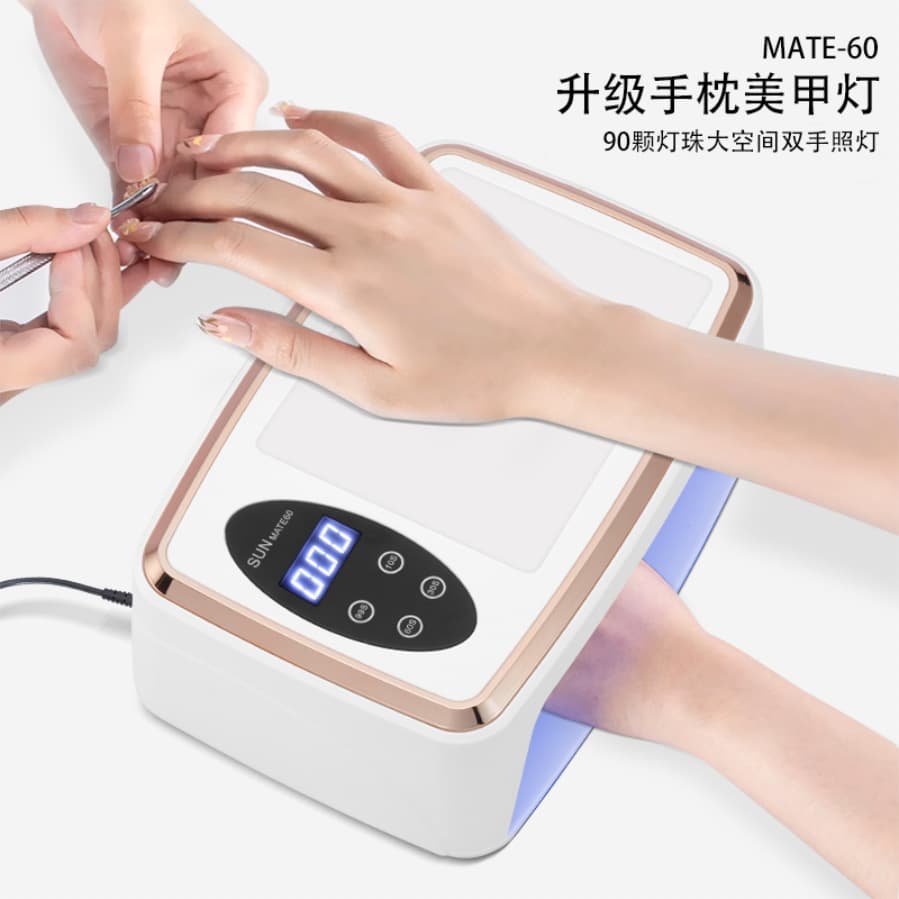 Wearable Nail Lamp Hand Pillow Dual Hand UV Gel Curing Light High Power Nail Machine