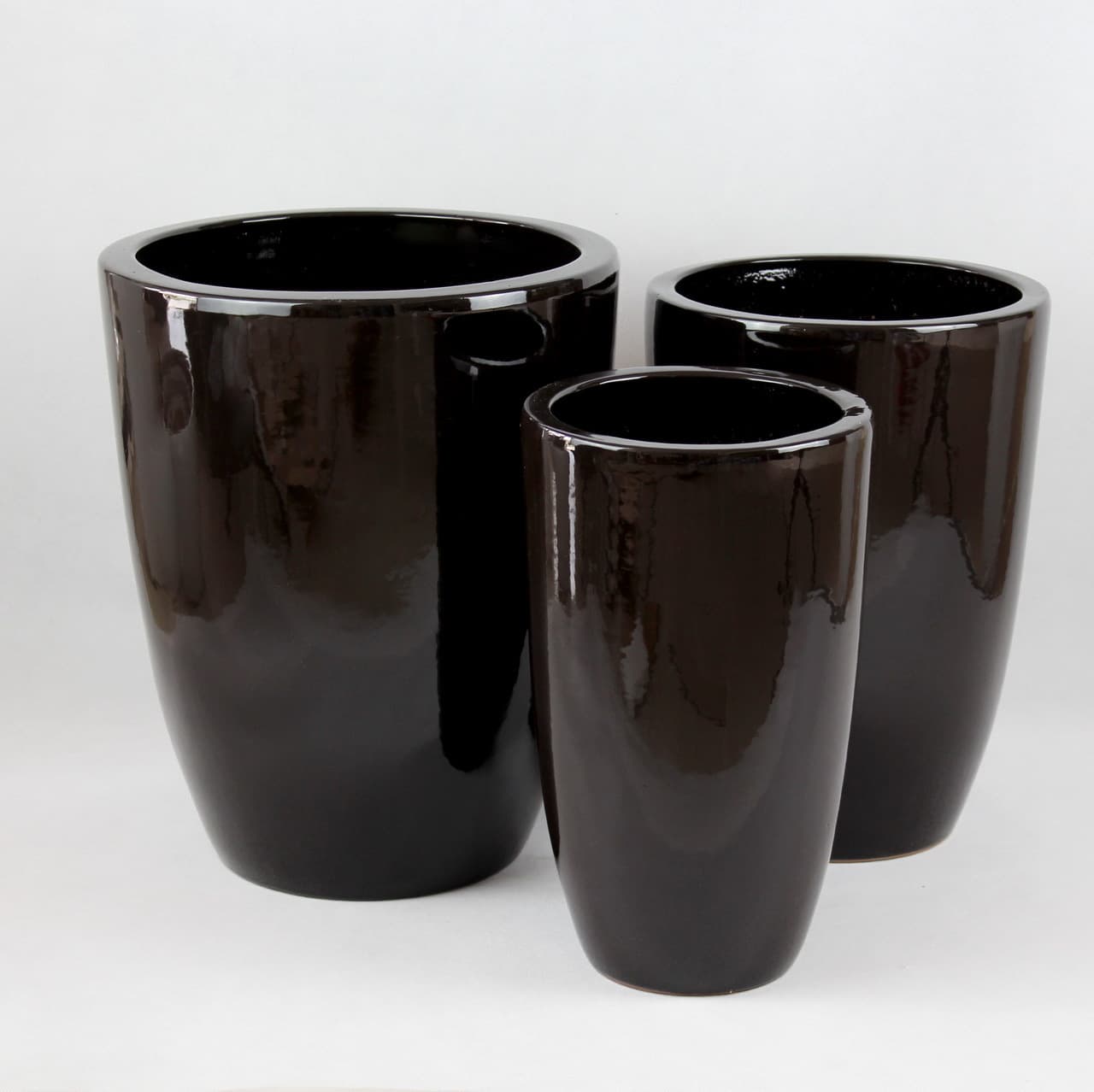 【Factory Direct】Wholesale Xuansheng Set of Three Indoor Outdoor Ceramic Large Flower Pots-B345
