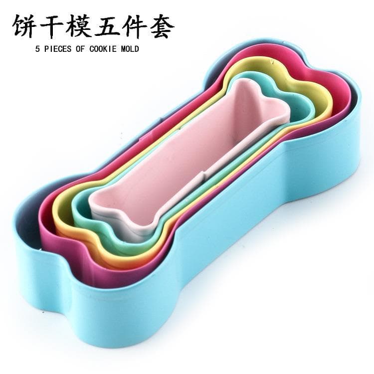 Colorful Stainless Steel Dog Bone Cookie Cutter Baking Tools DIY Cake Mold Soap Mold Everyday Kitchen Dining Utensils