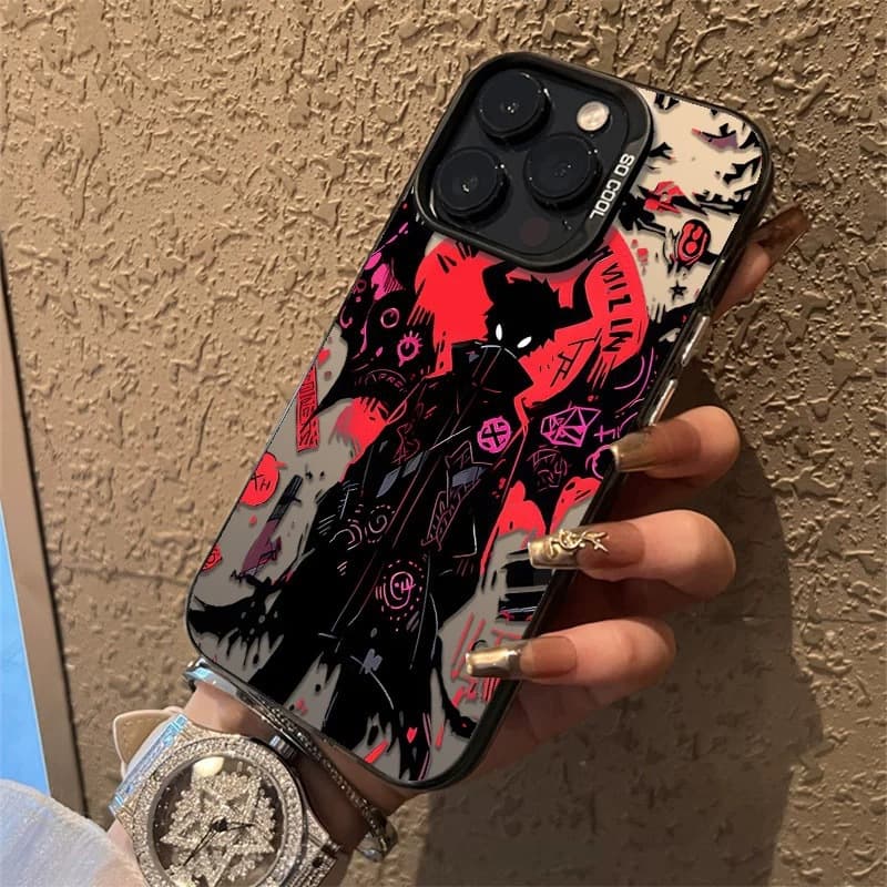Night Devil for Apple 15 Colored Silver Shell iPhone14pro Creative 13/11promax Frosted Protective Cover