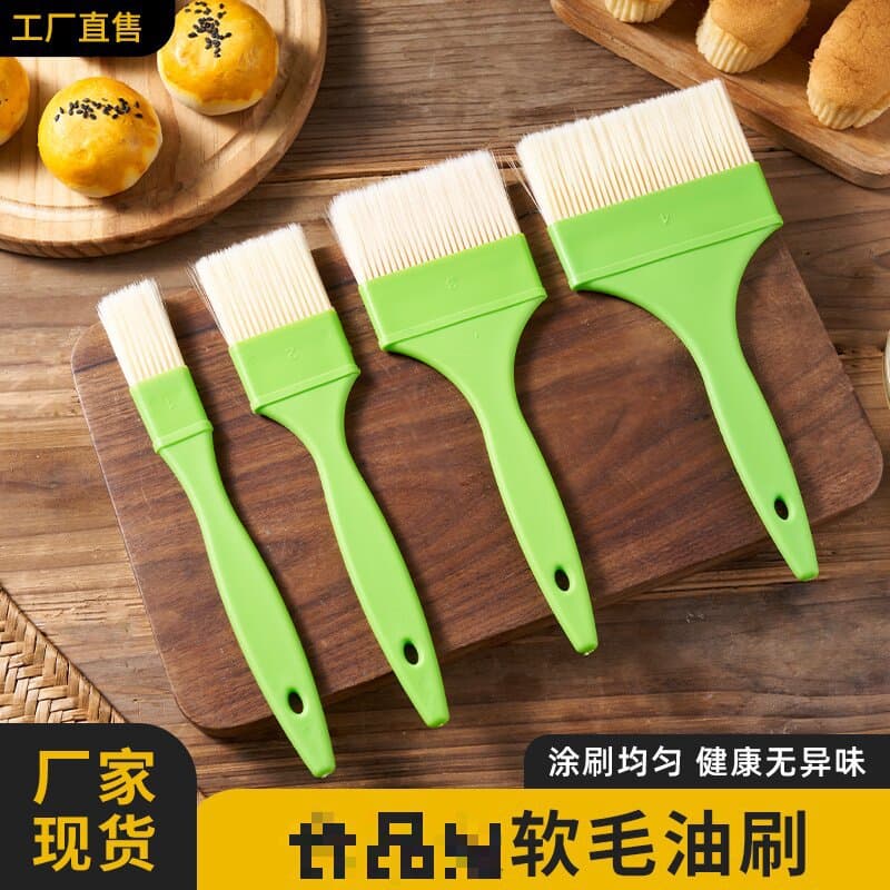 New design with free shipping, non-shedding wool brush, soft bristle kitchen baking brush, pancake dipping oil brush, high-temperature resistant barbecue brush