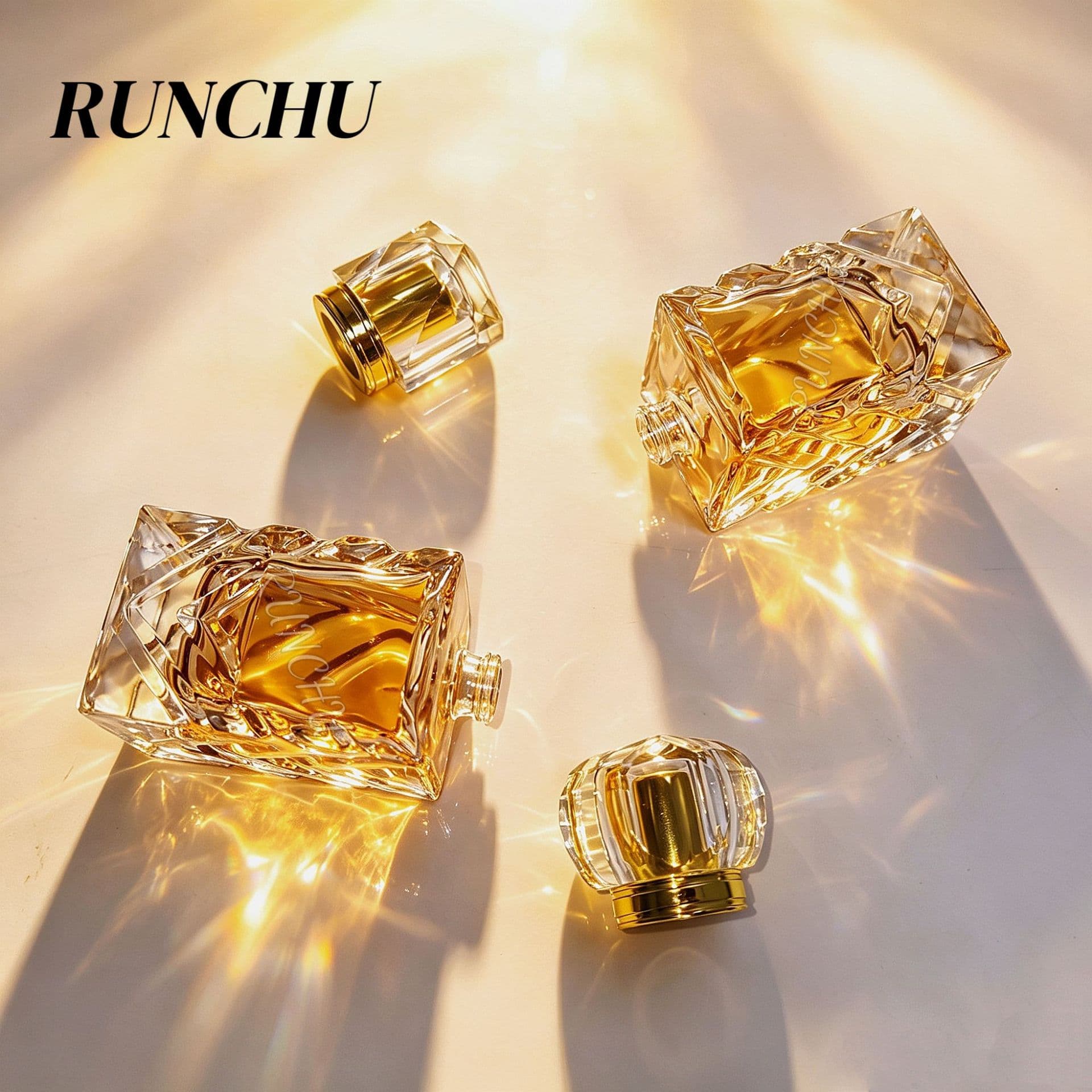 Factory direct sales of high-end perfume bottles in stock transparent glass portable perfume bottles bayonet perfume bottles