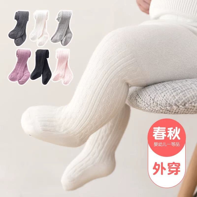 Baby Leggings Spring and Autumn Tights Newborn Baby Girl Autumn and Winter Fleece-Lined Warm Big PP Children's Bodysuit Stockings