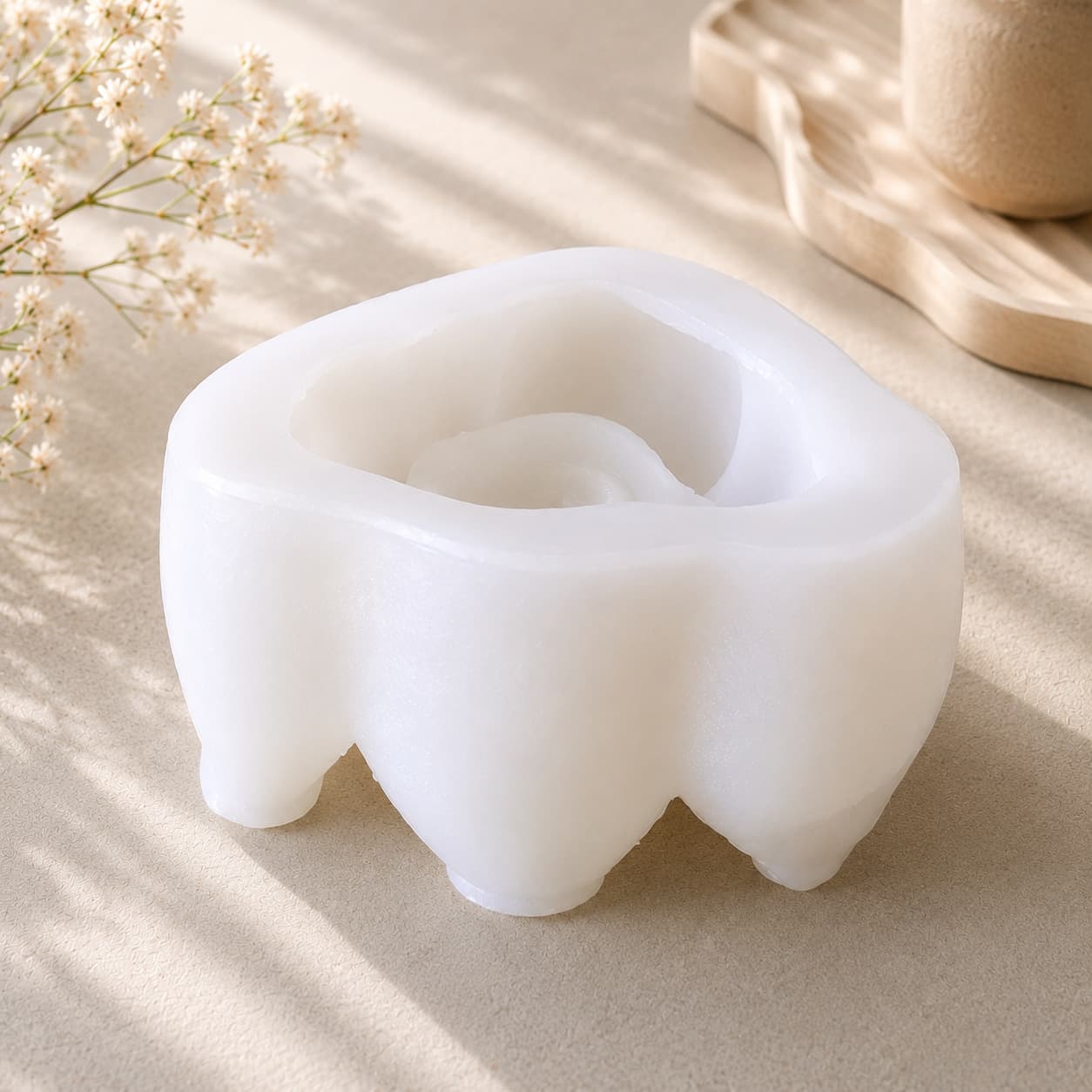 New Night Lily Silicone Mold for Mousse Cake, Chocolate Dessert, Water Lily Scented Candle, Soap Mold